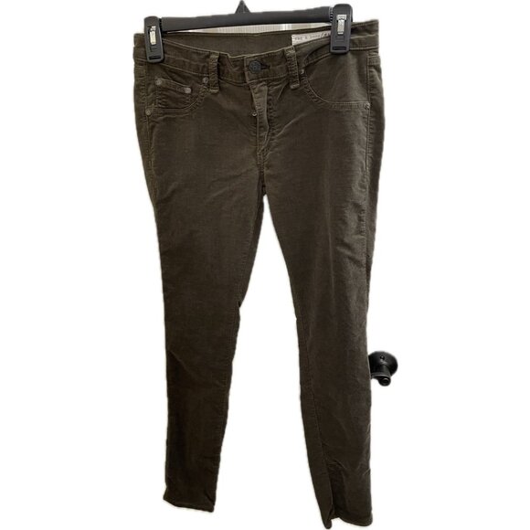 Rag & Bone Jeans Women 27x30 Brown Skinny Ankle Mid-Rise Sueded Stretch USA - Picture 3 of 16